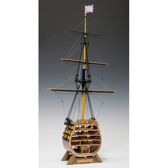 木製帆船模型 ビクトリー カットモデル 帆なし（1/160スケール・全長 
