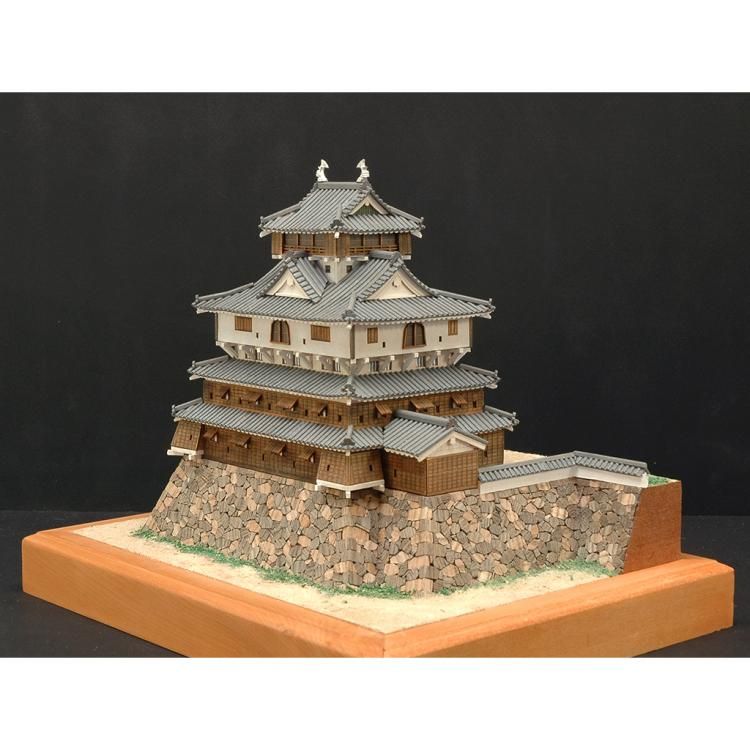 ウッディジョー木製建築模型1/150岩国城レーザーカット加工