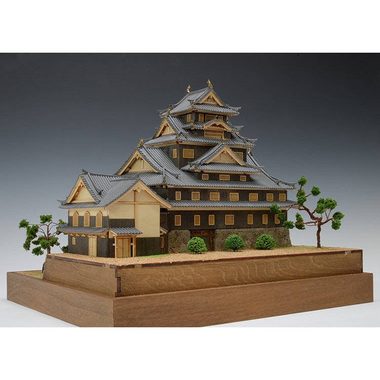 ウッディジョー 1/150 岡山城 木製模型 組み立てキット