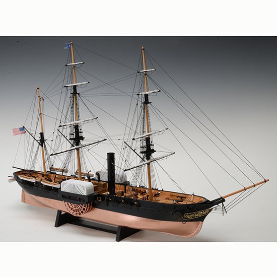 木製帆船模型 黒船 サスケハナ 縮帆タイプ（1/120スケール・全長 862mm 