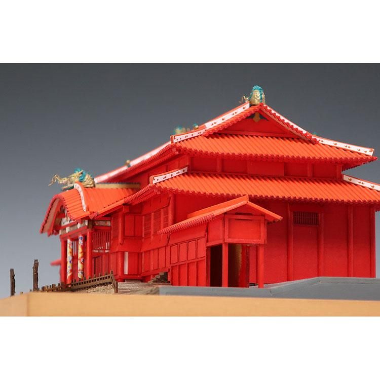 木製建築模型 首里城（1/150スケール・全長 390mm・完成重量