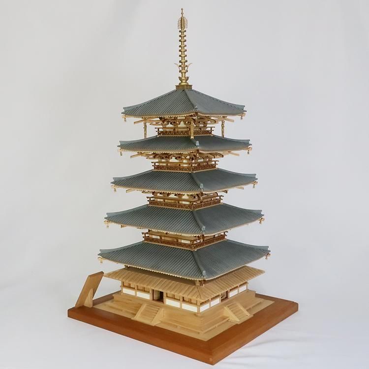 1/75 法隆寺 五重塔 完成品 【公式】ウッディジョーオンライン