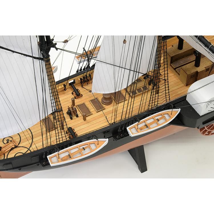木製帆船模型 黒船 サスケハナ 展帆タイプ（1/120スケール・全長