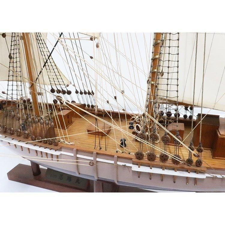 木製帆船模型 忍路丸 帆付（1/70スケール・全長 690mm・完成重量