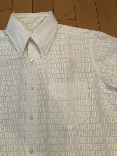FUCK OFF 総柄 半袖シャツ 90s 00s FUCK OFF 総柄 半袖シャツ 90s 00s