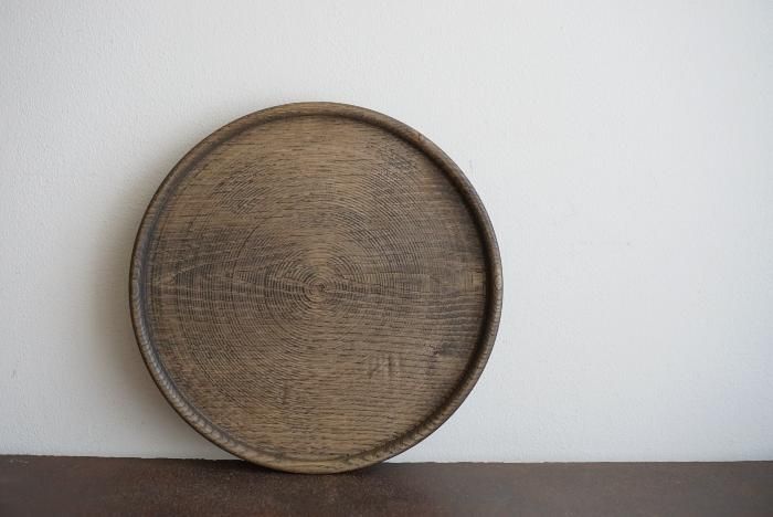 フナハシトモハルさん　杢が美しい栗のお盆　30m トレー　プレート フナハシトモハルさん 杢が美しい栗のお盆 30m トレー プレート 丸盆(中)/