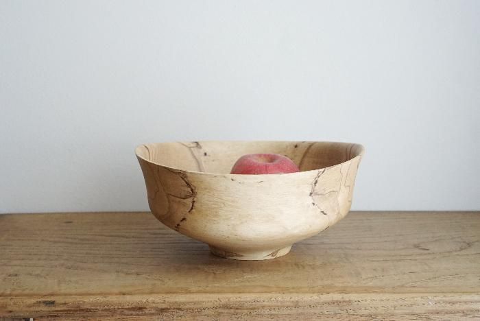iida Woodturning サクラの木の台皿