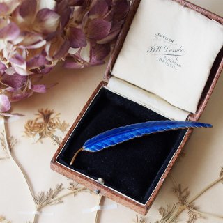  Blue enamel Wing Brooch