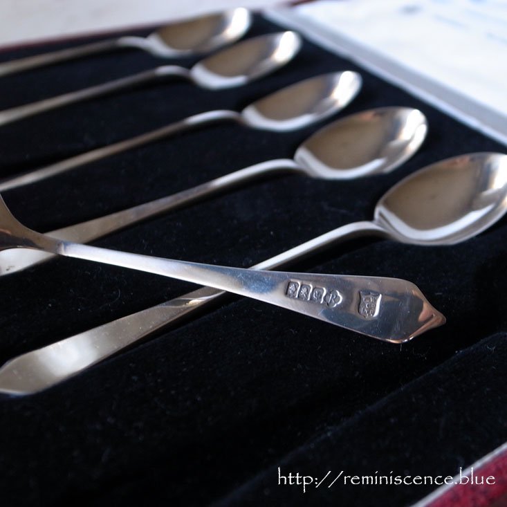 美しいスプーンが体現する英国銀器の記念碑 / Vintage Silver Spoon Set Hallmarks Six Different  Assay Marks - Reminiscence 　Antiques&Collectable
