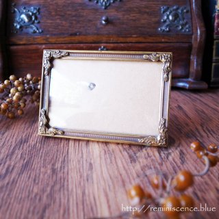 ޤ䤫ʥ饹ޤ줿 / Vintage Denmark Photo Frame with Convex Glass