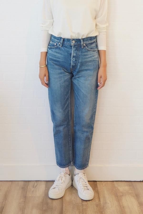 【美品】オーディナリーフィッツ アンクルデニム 3year 加工デニム ORDINARY FITS(オーディナリーフィッツ)5Pアンクルデニム 3year