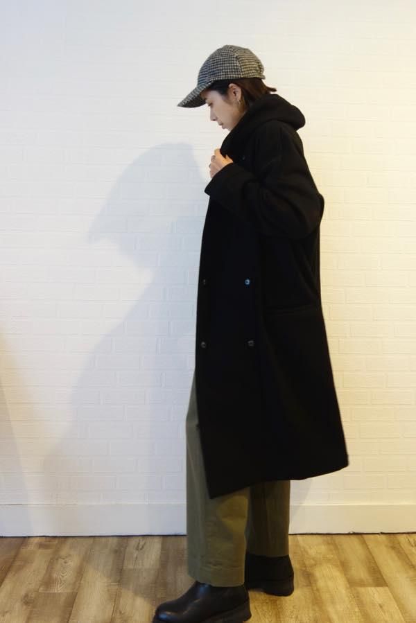 Honnete オネット ショール カラー ワイドコート (BLACK Honnete オネット ショール カラー ワイドコート (BLACK