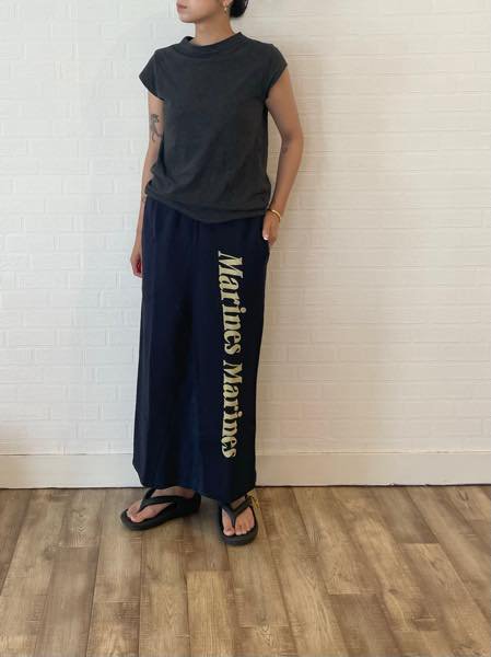 KHA:KI カーキ REMAKE SWEAT SKIRT (NAVY) - Clothing and fashion