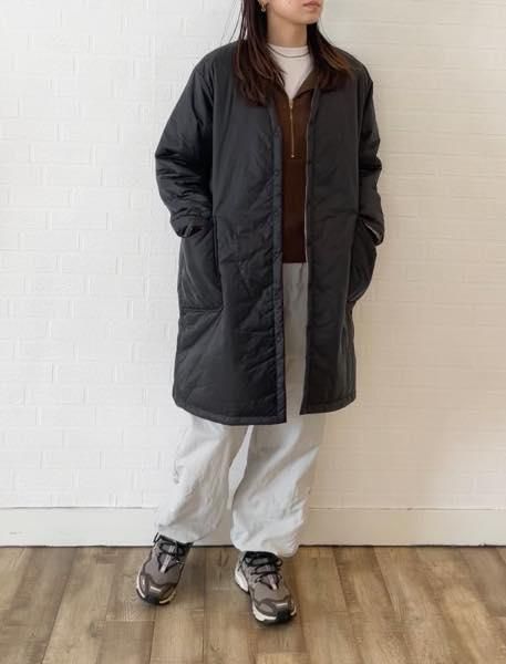 ȡۥ륰<img class='new_mark_img1' src='https://img.shop-pro.jp/img/new/icons18.gif' style='border:none;display:inline;margin:0px;padding:0px;width:auto;' />MidiUmiߥǥߡreversible V neck coat (BLACKBEIGE)

