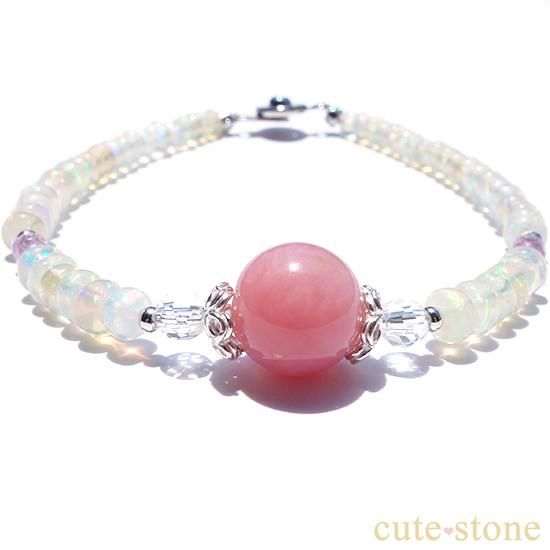 【スペシャルオパールブレスレット】 エチオピアンホワイトオパール ピンクオパール ピンクサファイアの写真2 cute stone