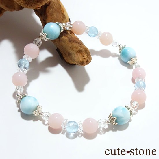 beautiful sea】 - cute stone - ラリマー ピンクオパール ブルー