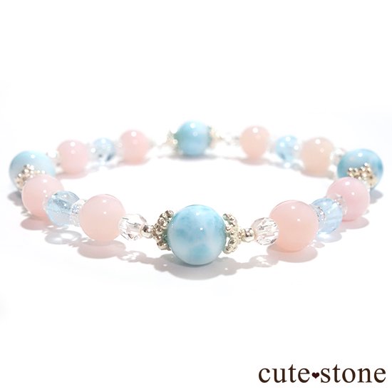 【beautiful sea】ラリマー ピンクオパール ブルートパーズ 水晶のブレスレットの写真0 cute stone