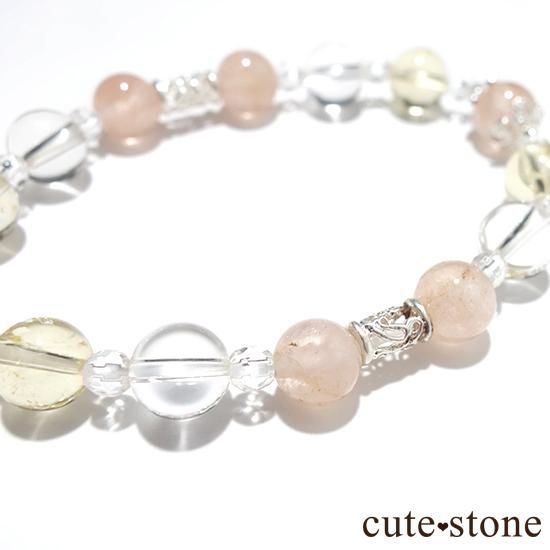 オレンジ　モルガナイト　ベリル　ブレスレット Pale citrus】 - cute stone - モルガナイト（オレンジベリル