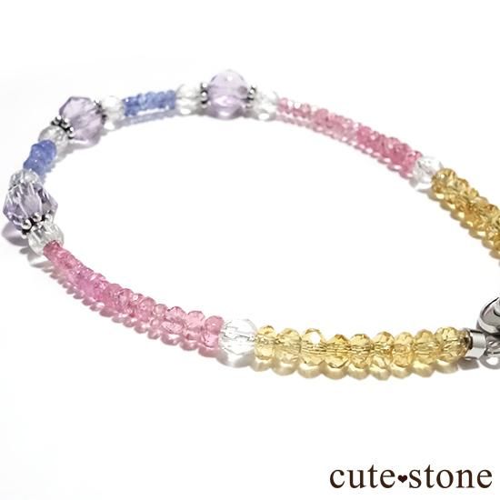 【ラスコロラダス】ピンクスピネル タンザナイト ローズアメジスト 水晶 シトリンのブレスレット の写真2 cute stone