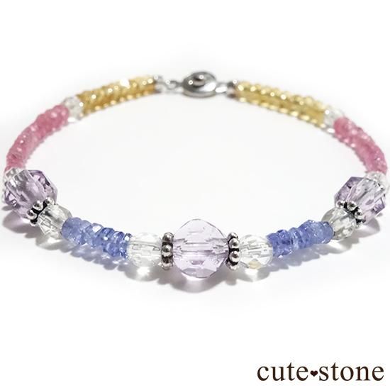 【ラスコロラダス】ピンクスピネル タンザナイト ローズアメジスト 水晶 シトリンのブレスレット の写真3 cute stone