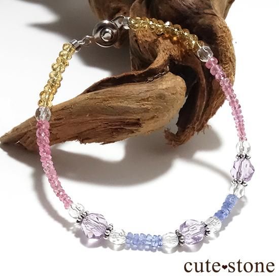 【ラスコロラダス】ピンクスピネル タンザナイト ローズアメジスト 水晶 シトリンのブレスレット の写真4 cute stone