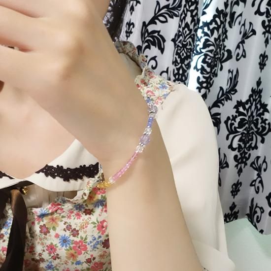 【ラスコロラダス】ピンクスピネル タンザナイト ローズアメジスト 水晶 シトリンのブレスレット の写真6 cute stone