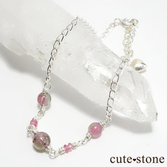 【pure】バイカラートルマリン ピンクスピネルのブレスレットの写真3 cute stone