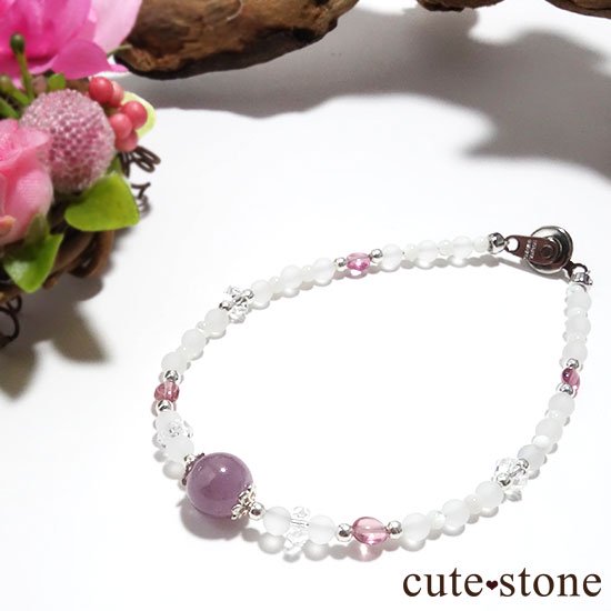 浅紫の花】 - cute stone - パープルトルマリン ピンクトルマリン 水晶 