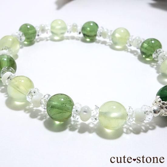 【Treasure of Dryad】クロムダイオプサイト プレナイト グリーンアパタイトのブレスレットの写真1 cute stone
