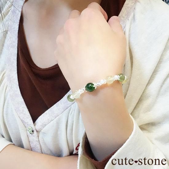 【Treasure of Dryad】クロムダイオプサイト プレナイト グリーンアパタイトのブレスレットの写真5 cute stone