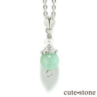 【Birthday Necklace ５月】 エメラルドと水晶で作った誕生石ネックレスの画像