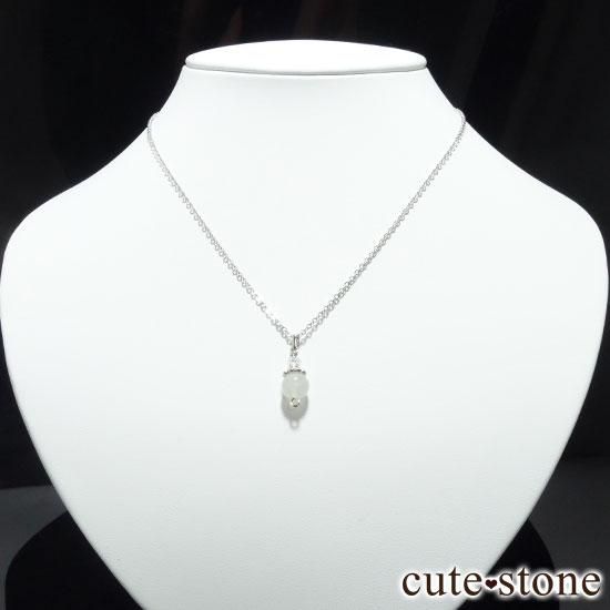 【Birthday Necklace 6月】 ホワイトムーンストーンと水晶で作った誕生石ネックレスの写真0 cute stone