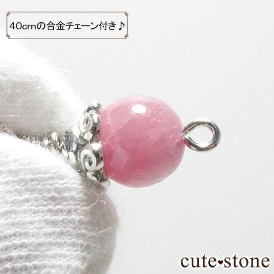 【Birthday Necklace 7月】 ルビーと水晶で作った誕生石ネックレスの写真3 cute stone