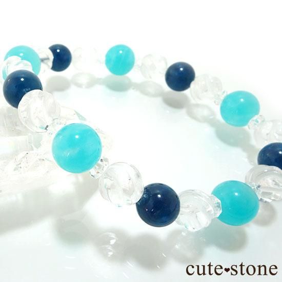 【Horizon】 アイスアマゾナイト ブルーアパタイト 水晶のブレスレットの写真2 cute stone