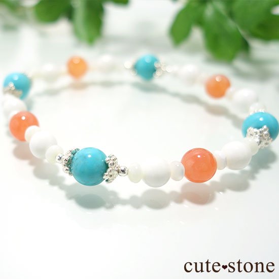 Sunny skyۥ ץꥳåȥ ۥ磻ȥ ޥ֥ѡΥ֥쥹åȤμ̿3 cute stone