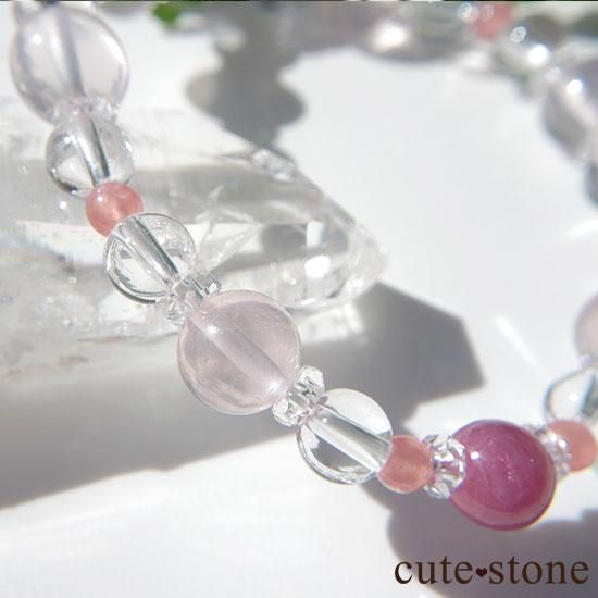 【春の訪れ】ルビー インカローズ スターローズクォーツ のブレスレットの写真3 cute stone
