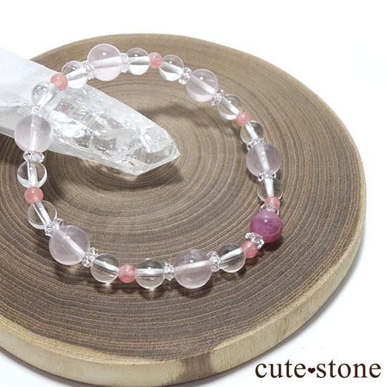【春の訪れ】ルビー インカローズ スターローズクォーツ のブレスレットの写真4 cute stone