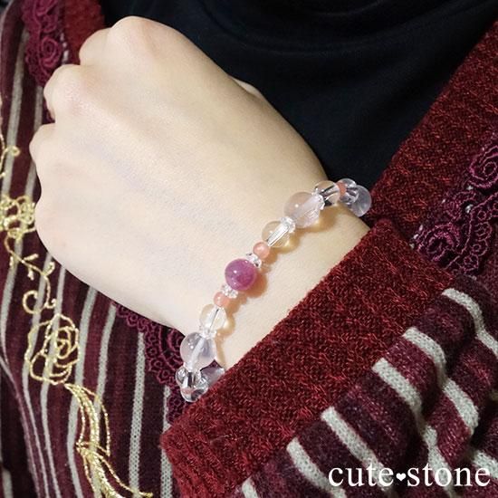 【春の訪れ】ルビー インカローズ スターローズクォーツ のブレスレットの写真6 cute stone