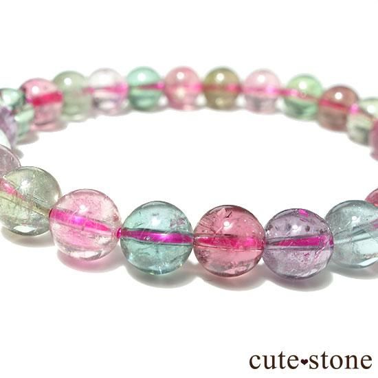 【1/2売り対象】マルチカラートルマリンのシンプルブレスレットの写真0 cute stone