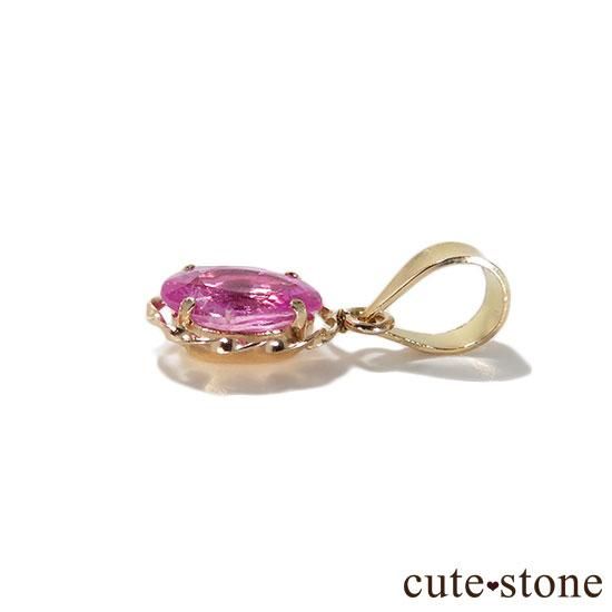K14WG天然石ピンクサファイヤペンダントトップ ピンクサファイアのK18製ペンダントトップ - cute stone -