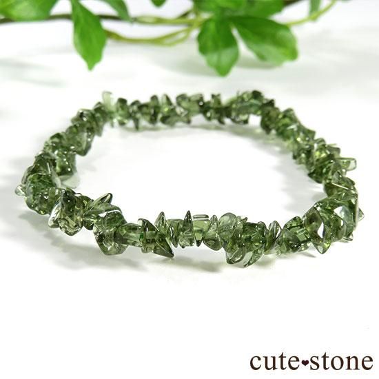 【1/2売り対象】モルダバイトのさざれ シンプルブレスレットの写真3 cute stone