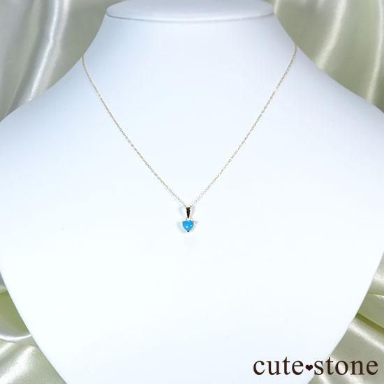 ターコイズのハート K18製のペンダントトップの写真3 cute stone