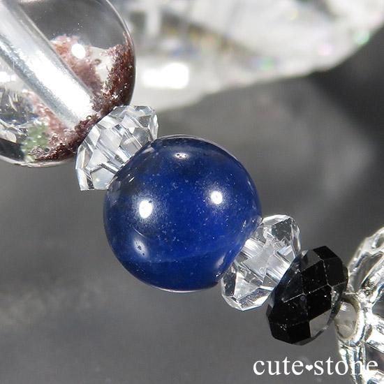 【Black needles】 アンカンガイトインクォーツ ブラックスピネル ガーデンクォーツ インペリアルソーダライトのブレスレットの写真1 cute stone