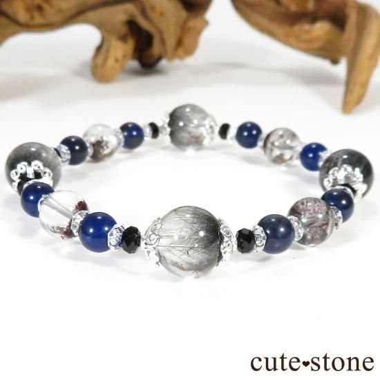 【Black needles】 アンカンガイトインクォーツ ブラックスピネル ガーデンクォーツ インペリアルソーダライトのブレスレットの写真4 cute stone