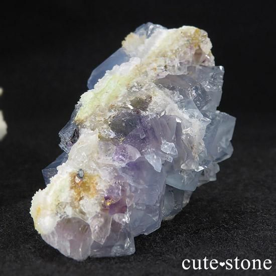 ニューメキシコ州 ブルーフローライト(蛍石)&ガレナの原石 121g