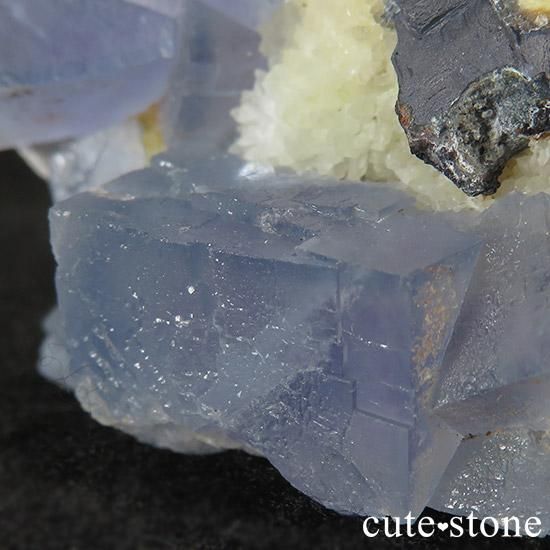 ニューメキシコ州 ブルーフローライト(蛍石)&ガレナの原石 121gの写真5 cute stone