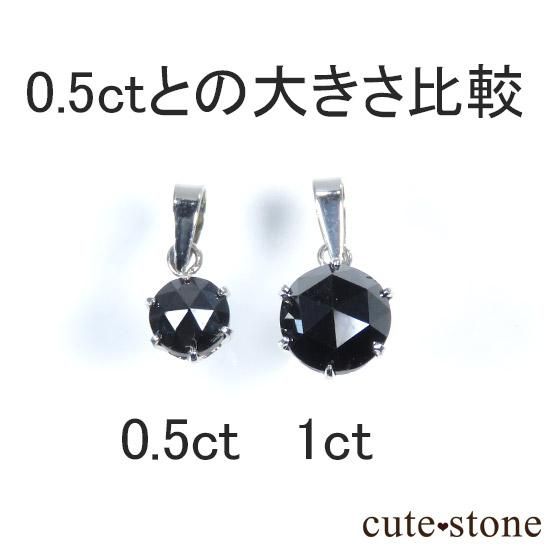 pt900 ブラックダイヤモンド　1ct Pt900 1Pブラック プラチナ ペンダントトップ ブラック