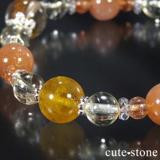 【太陽のかけら】 オレンジゴールドルチル ヘリオドール オレンジムーンストーン サンストーン シトリンのブレスレットの写真6 cute stone