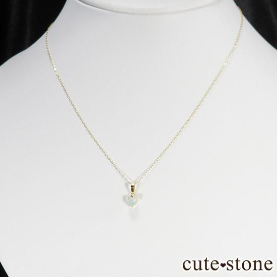 K18製プレシャスオパールのハート型ペンダントトップ - cute stone -