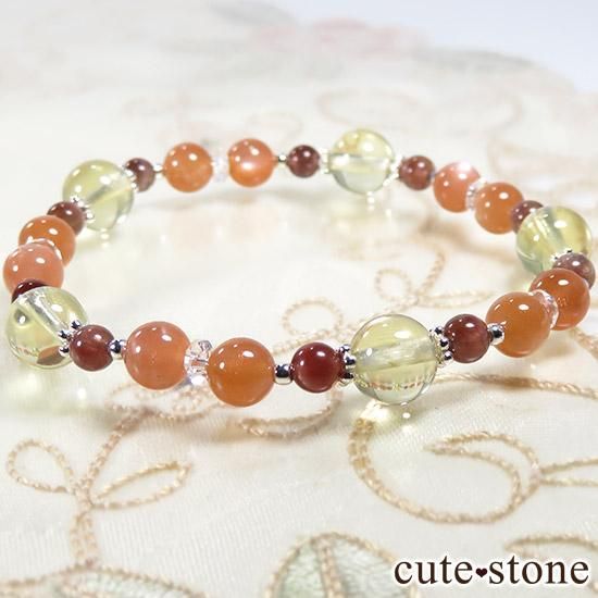 レモンクォーツ レッドスキャポライト オレンジムーンストーンの